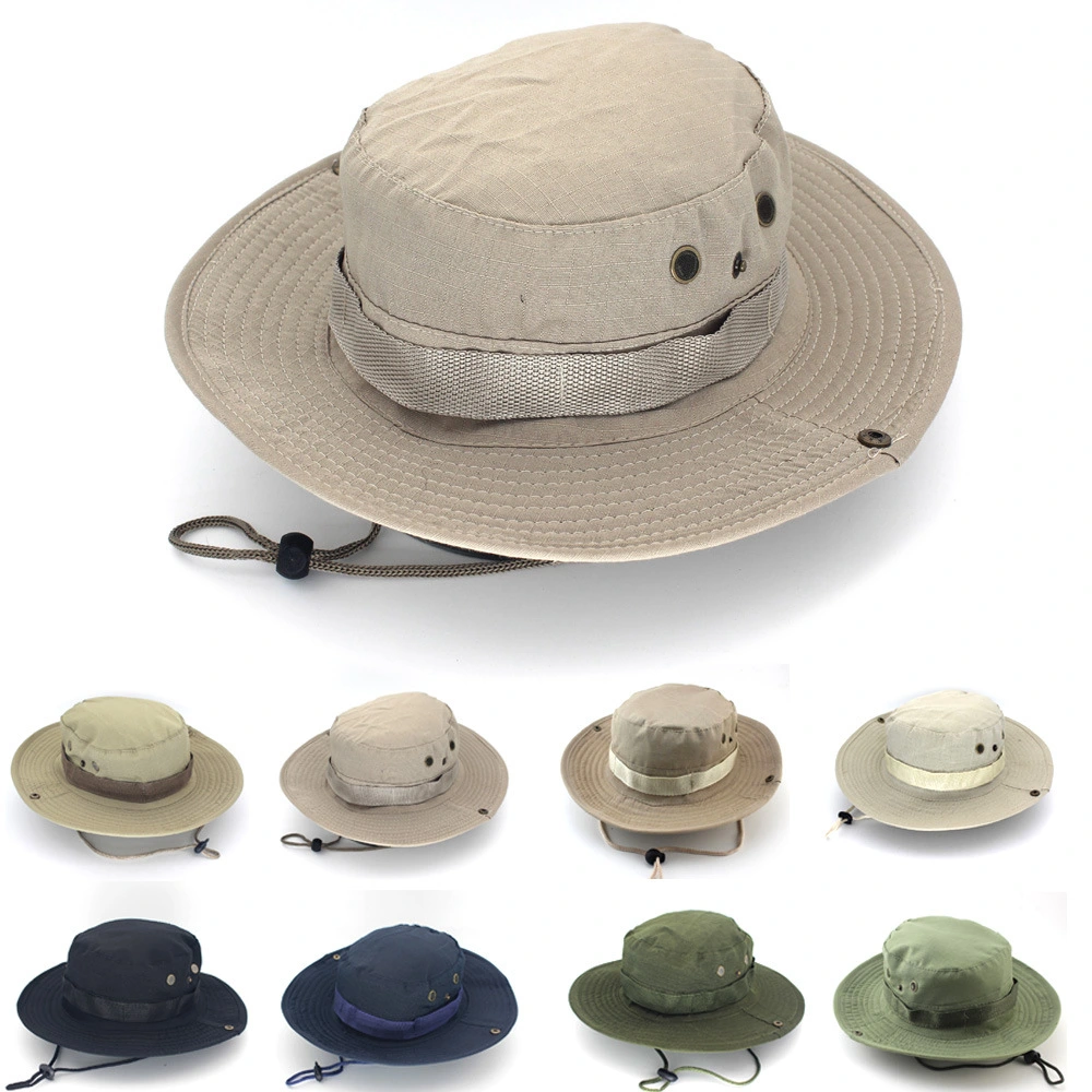 Outdoor Boonie Sun Hat Perfect for Hiking, Fishing, Boating and Outdoors Sports. Constructed with Polyester and Mesh Panels to Keep You Cool(Pure Color)