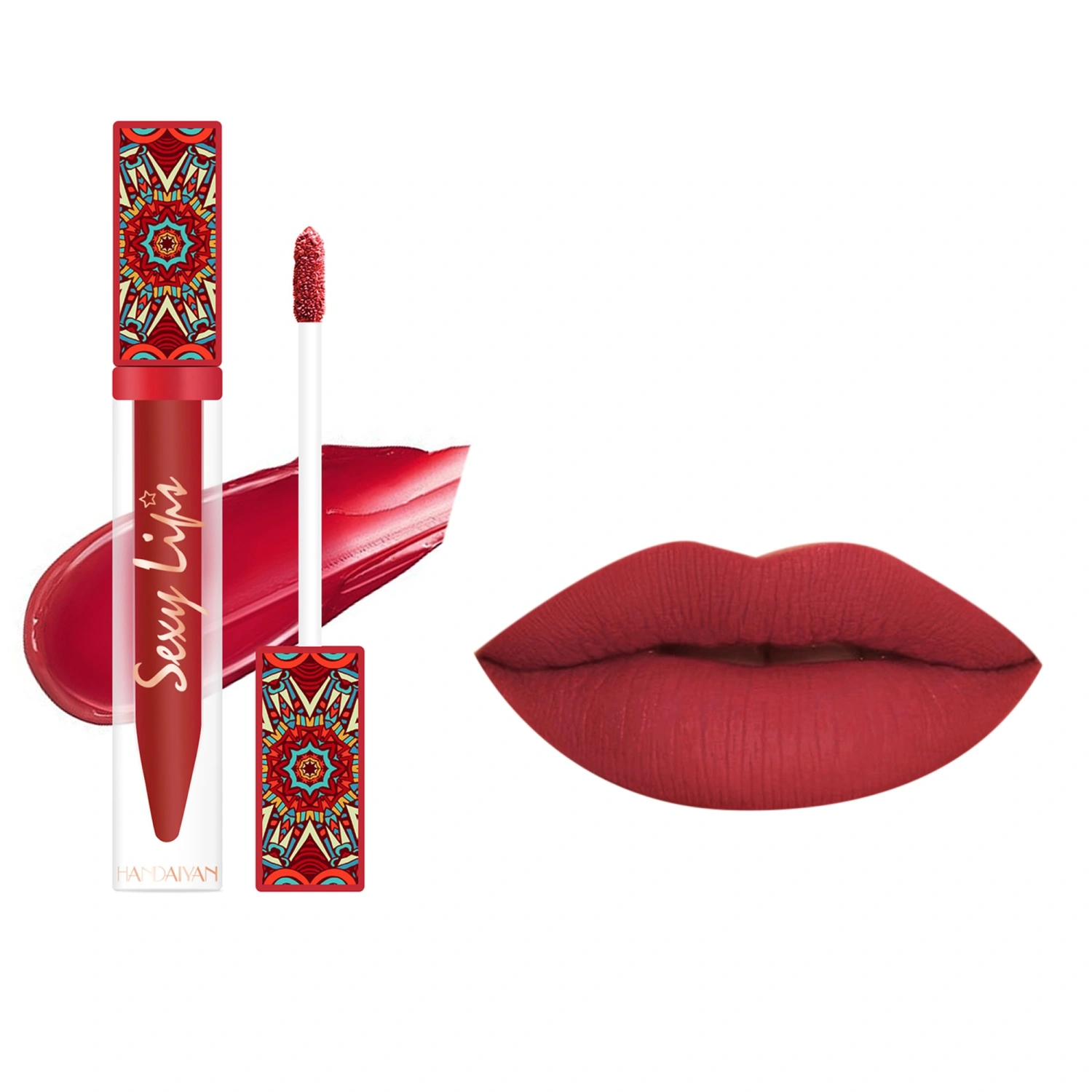 Lip Gloss, Non-stick Smudge-proof Long Lasting Matte Lipsticks Blush Makeup Cosmetics