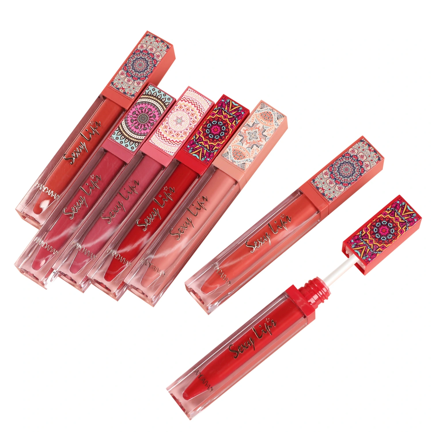 Lip Gloss, Non-stick Smudge-proof Long Lasting Matte Lipsticks Blush Makeup Cosmetics