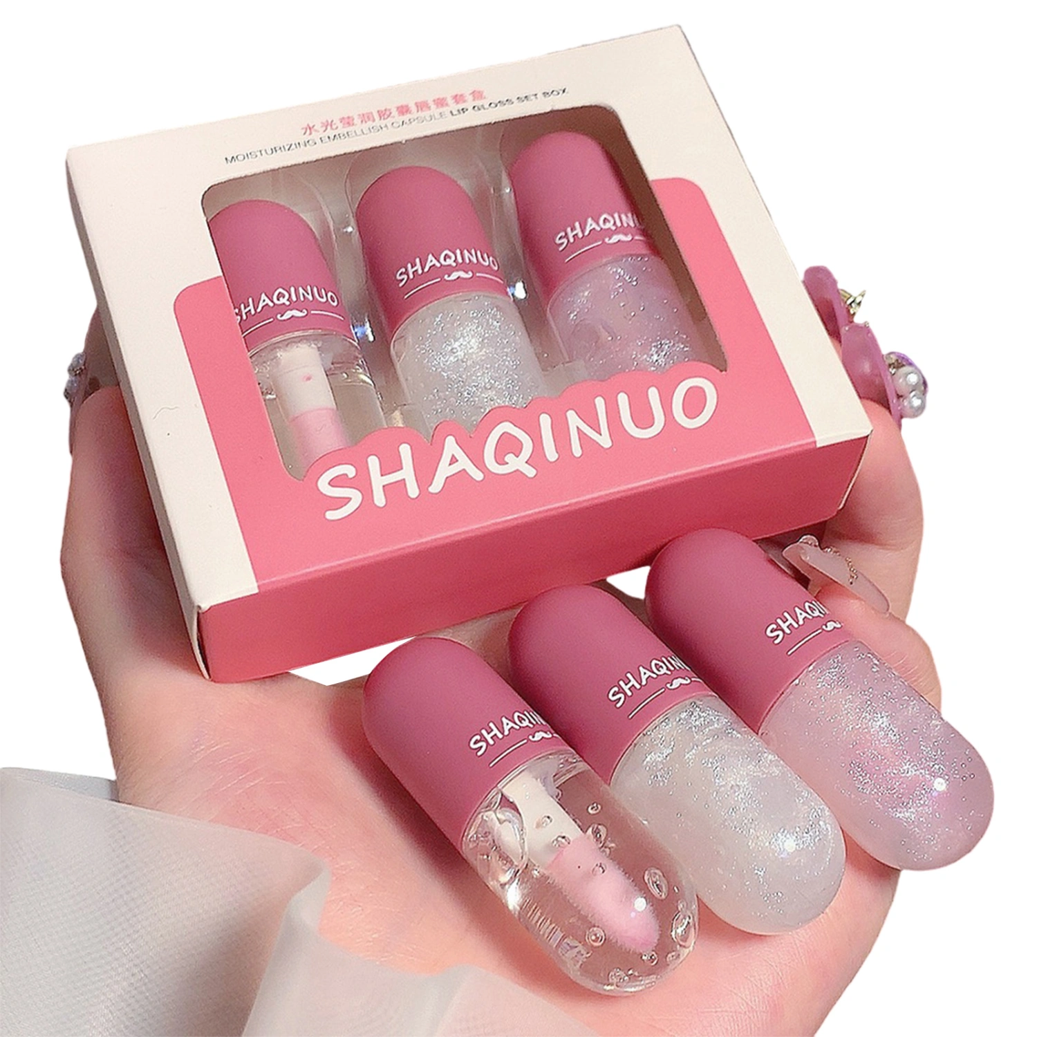 Glossy Lip Gloss Set, Glitter Shimmer Liquid Lipstick, Hydrating Lip Gel, Moisturizing Hydrating Nourishing Lip Glaze Set