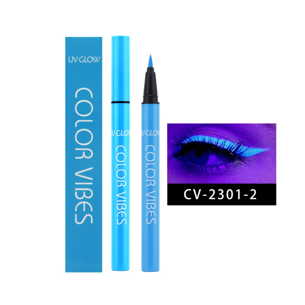 Eyeliner Pen, UV Glow Waterproof Matte Fluorescent Smudge-proof Eyeliner Makeup Cosmetics