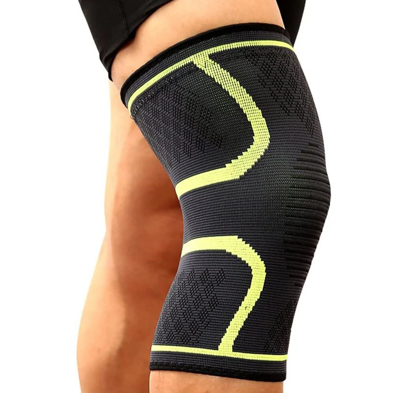 1PC Fitness Running Riding Knee Support Elastic Non-slip Warm Nylon Knitted Protective Gear