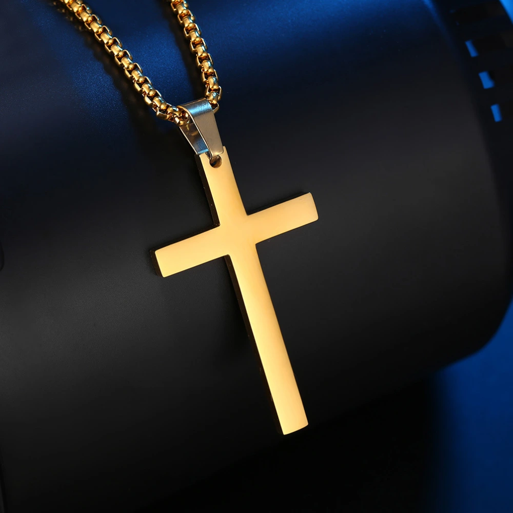 Cross Necklace Men Stainless Steel Pendant for Men Women Jewelry