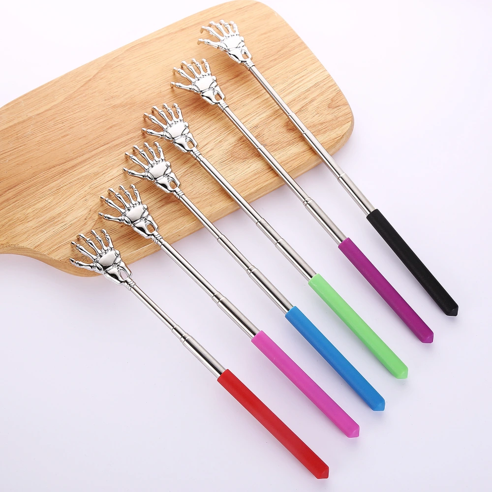 2021 new retractable back scratcher tool stainless steel horn massager, massage tool used to relax the back