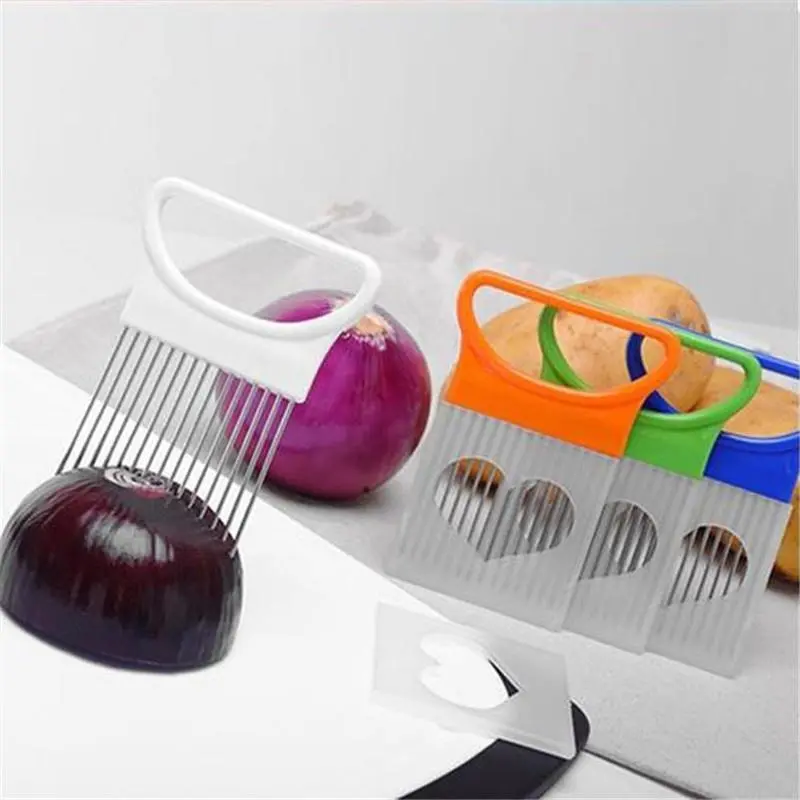 1Pc Potato Food Tomato Onion Lemon Vegetable Fruit Slicer Egg Peel Cutter Holder