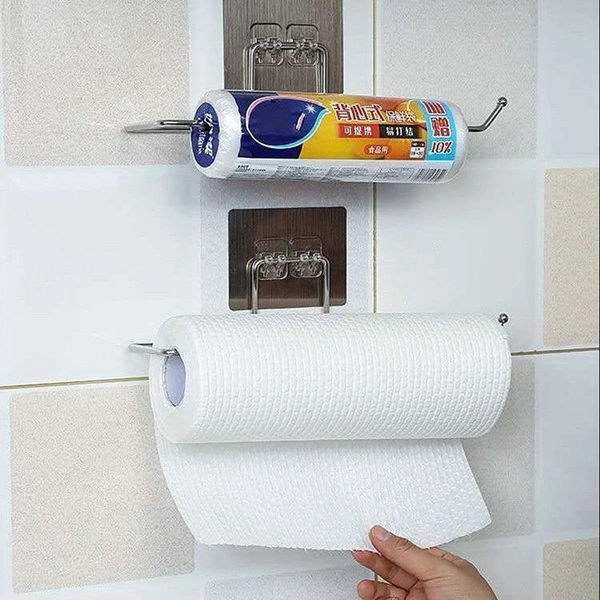 Kitchen Toilet Paper Holder Tissue Holder Hanging Bathroom Toilet Paper Holder Roll Paper Holder Towel Rack Stand Storage Rack