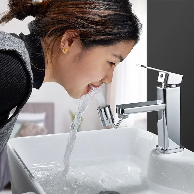 Universal Faucet Metermall 720 Degree Rotating Tap Filter Tip Water Bubbler Faucet Anti-Splash Economizer Kitchen Supplies