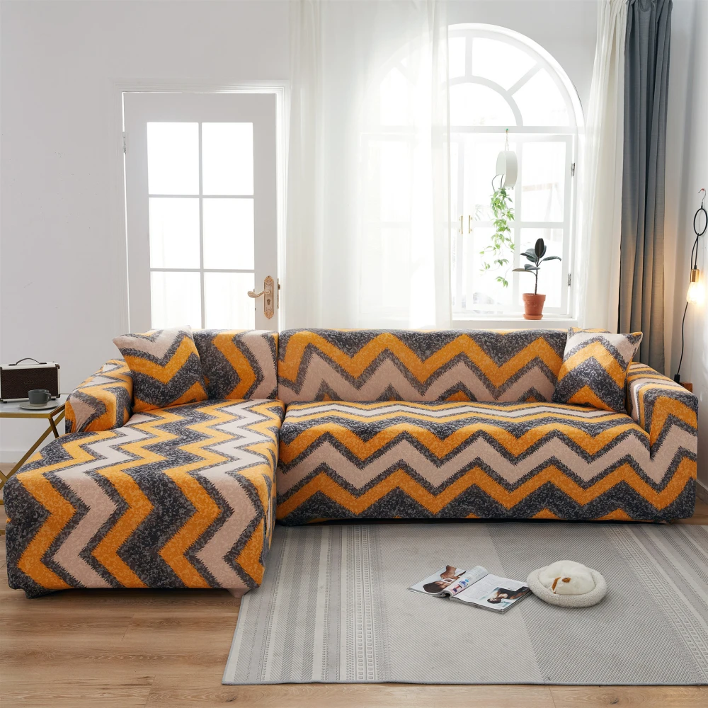 Milk Silk Printing Stretch Sofa Cover