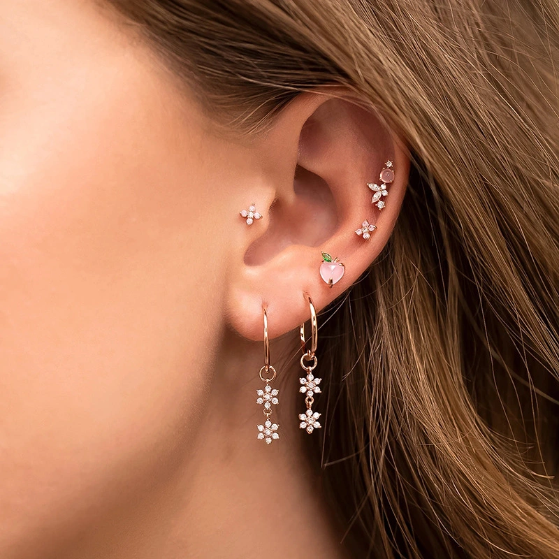 Women's Fruit Ear Studs Six-piece Set