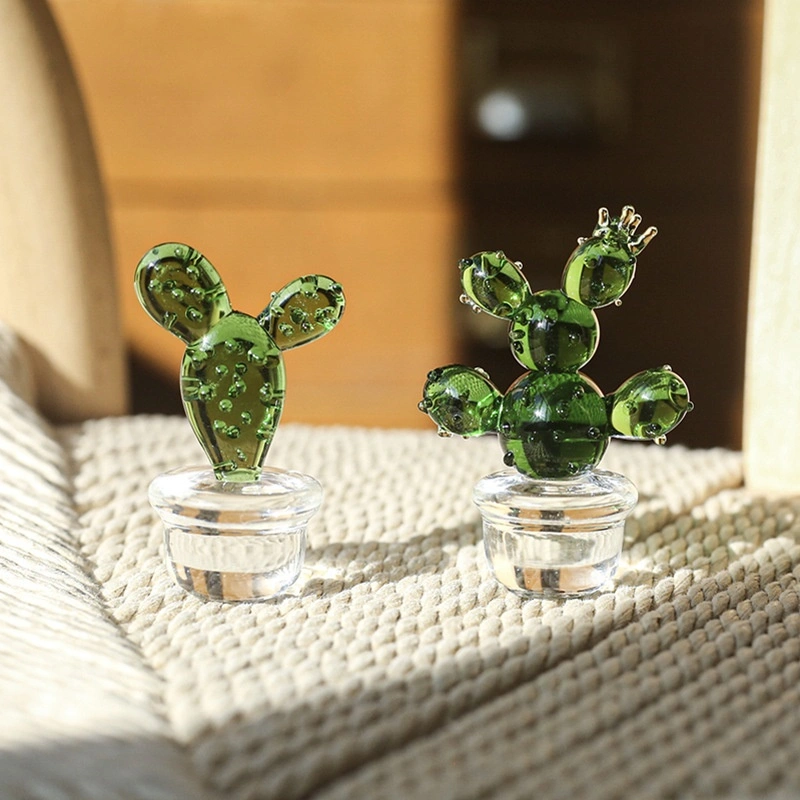 Creative Glass Plant Cactus Simple Desktop Decoration