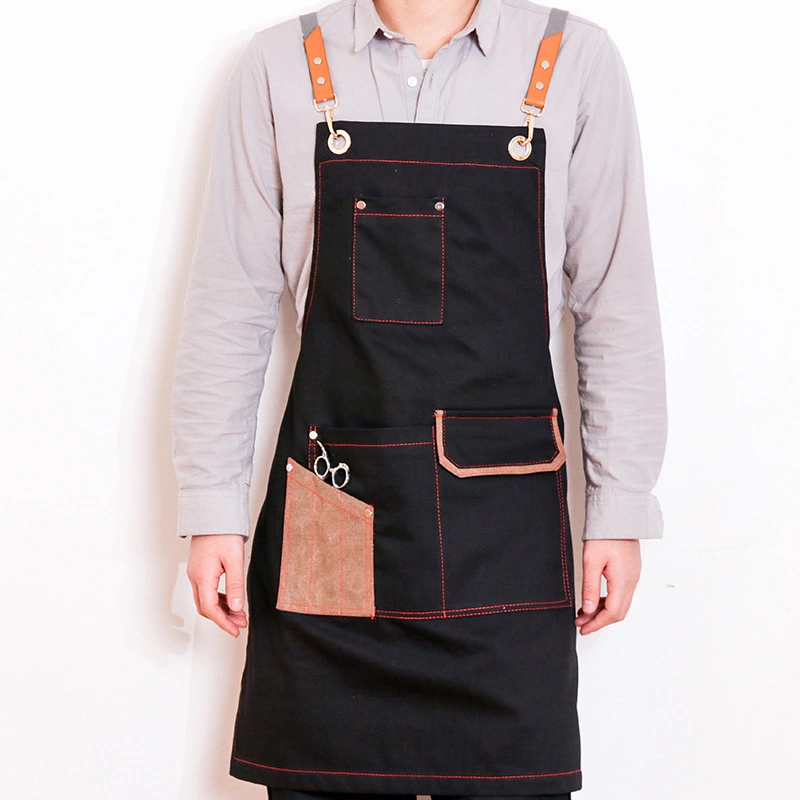 Milk Tea Manicure Flower Shop Restaurant Waiter Women's Denim Overalls