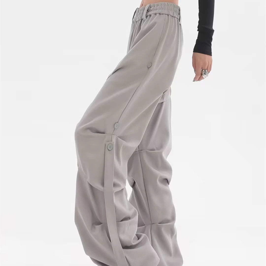 Women's Fashion Vintage Crumpled Straight Casual Pants