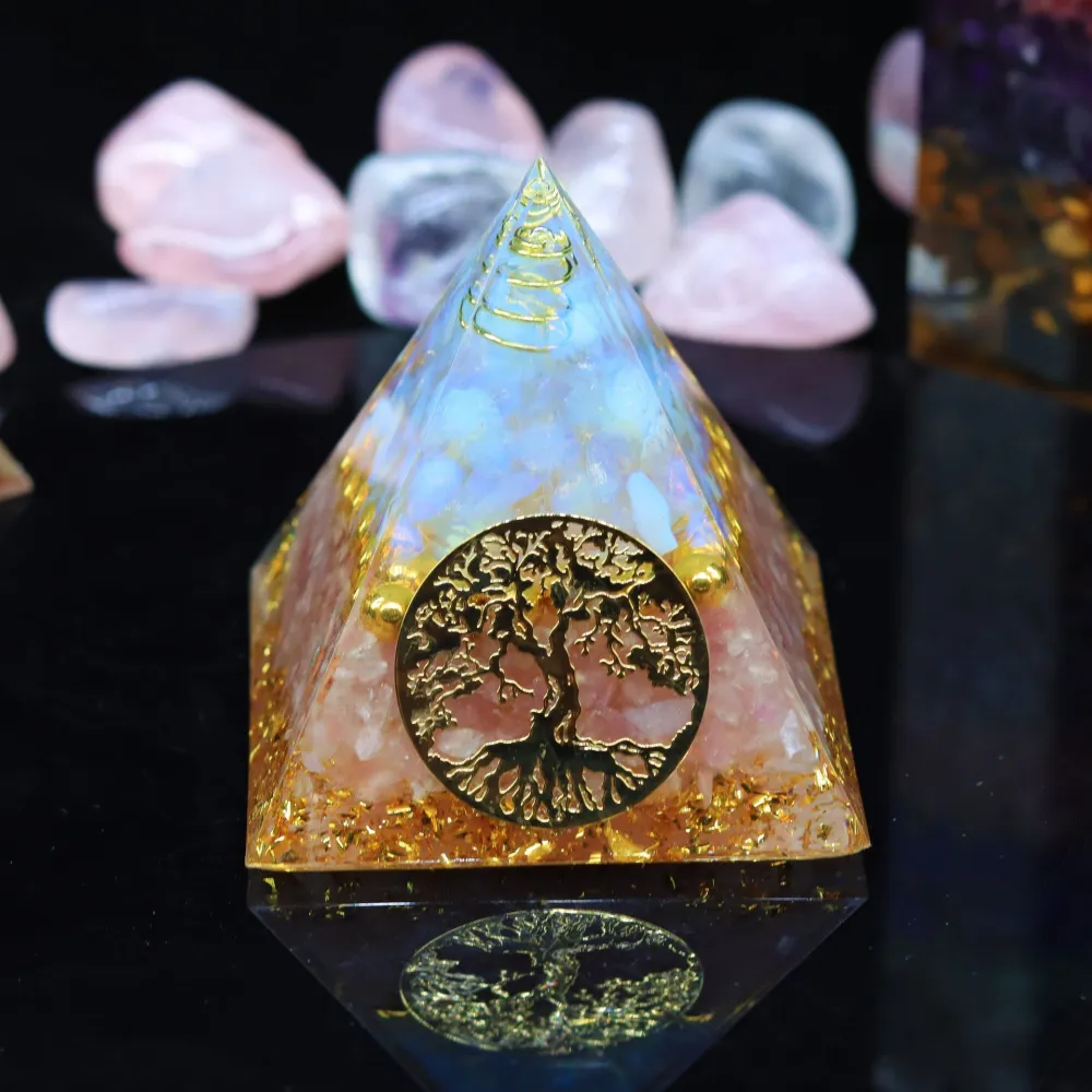 Crystal Ball Gravel Pyramid Home Crafts Resin Decorations