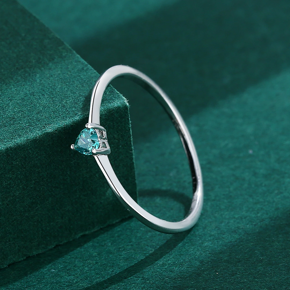 Women's Fashion Sterling Silver Heart-shaped Ring