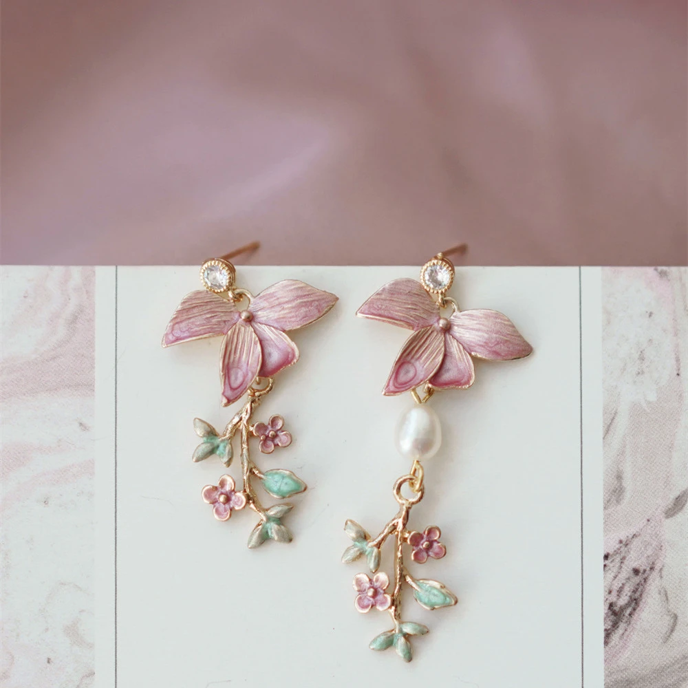 Spring Oil Painting Style Sweet Earrings