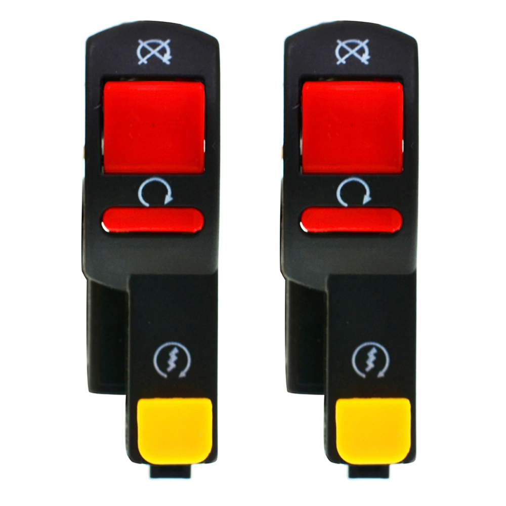 2pcs Motorbike Refitting Horn Switch Motorcycle Double Flash Switch Headlight Switch