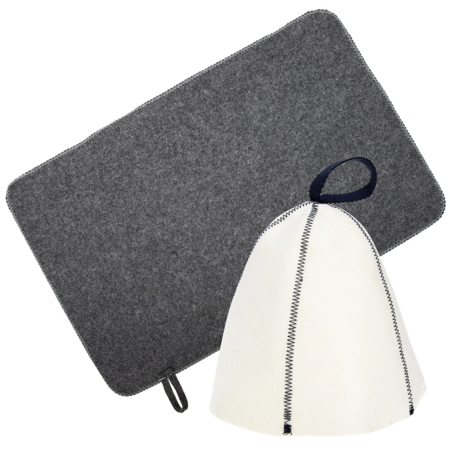 1 Set Heat Resistant Felt Cushion Felt Hat Breathable Sauna Hat Thicken Caps