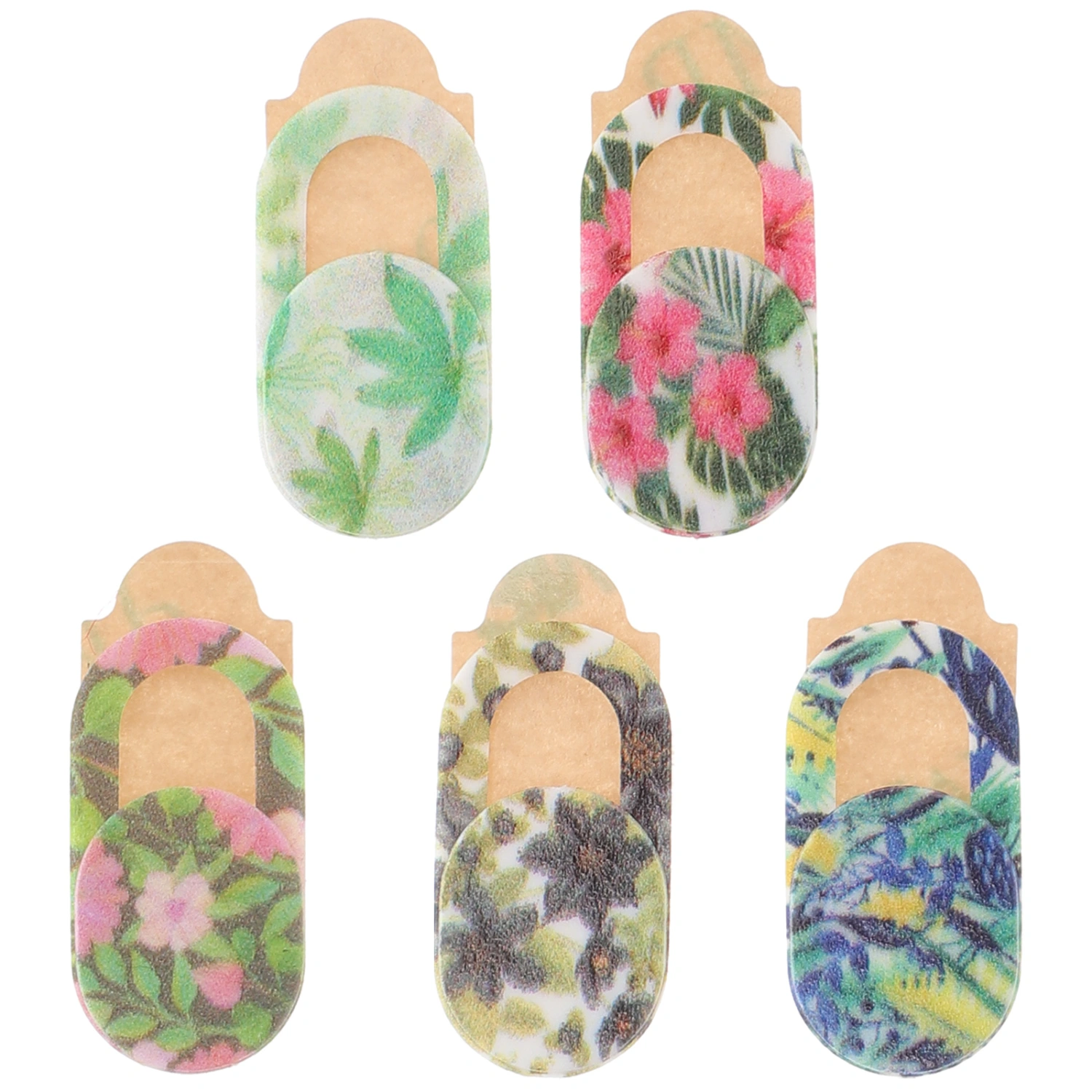 5pcs Floral Pattern Computer Camera Cover Slide Phone Camera Covers Web Cam Privacy Covers