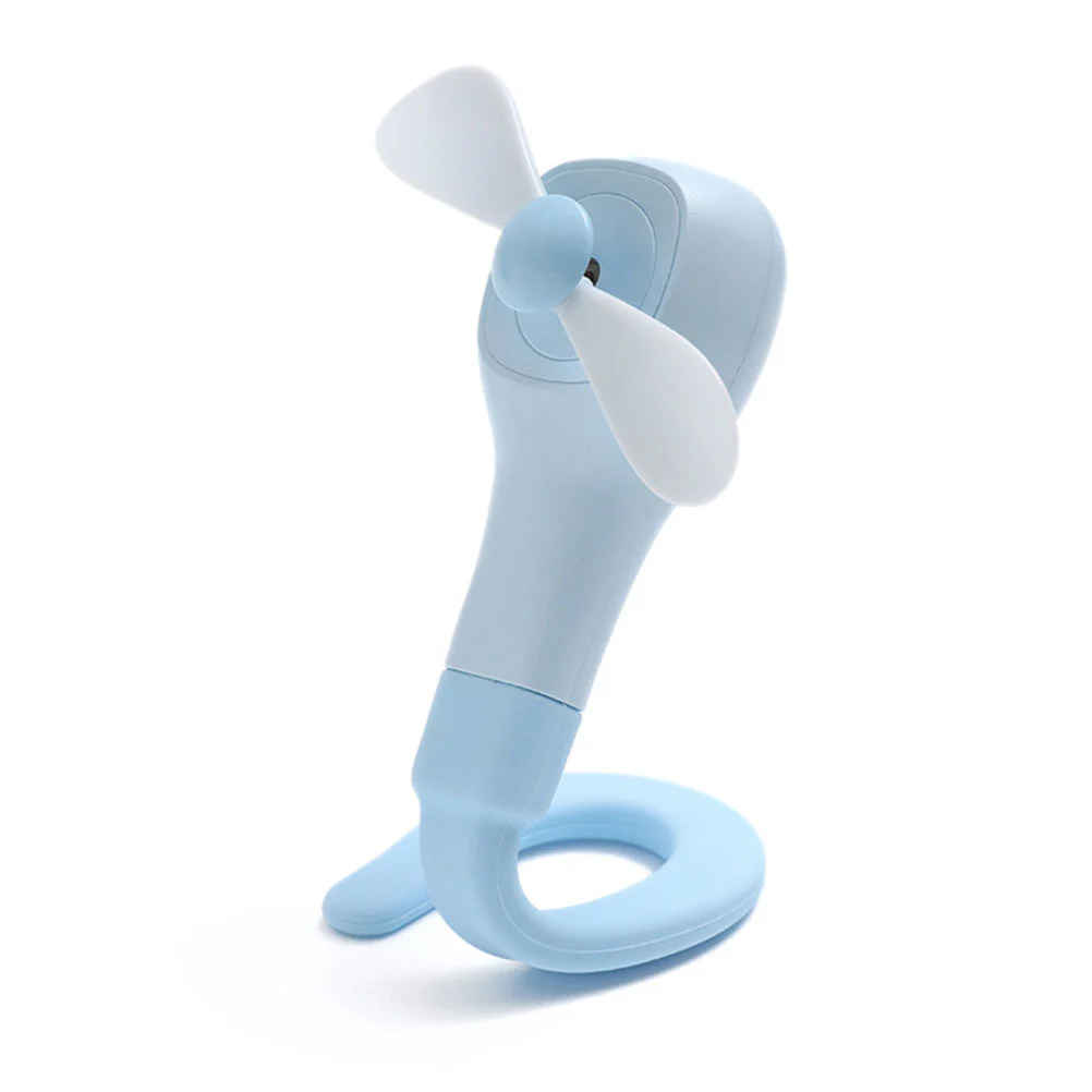 Novel Mini Handheld USB Powered Fan Tube Fan Handle Fan for Home Office Outdoor (Sky-blue)