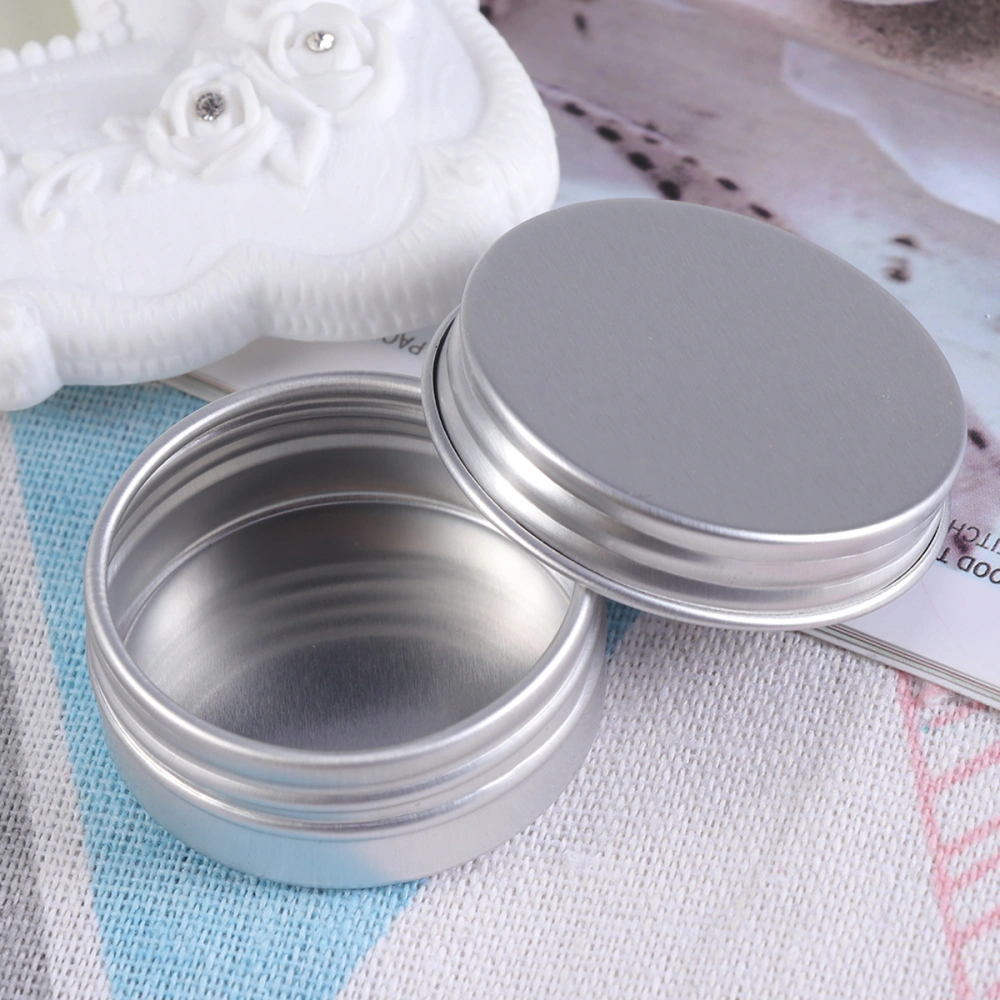 15ml Aluminium Specimen Box with Thread Travel Bottles Cosmetic Container Empty Cream Jar Pot with Lid for Makeup Pomade