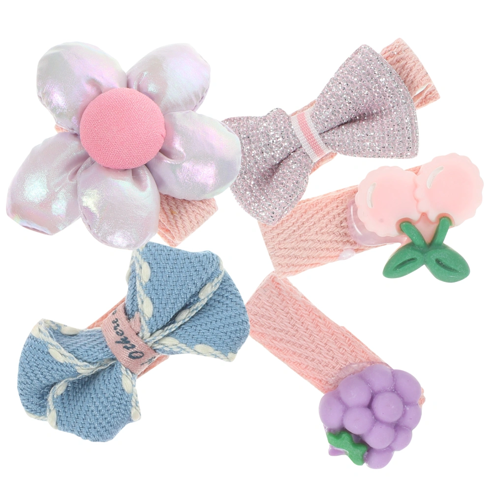 5pcs Toddlers Hairpins Adorable Hair Barrettes Cartoon Hair Barrettes Versatile Hair Clips