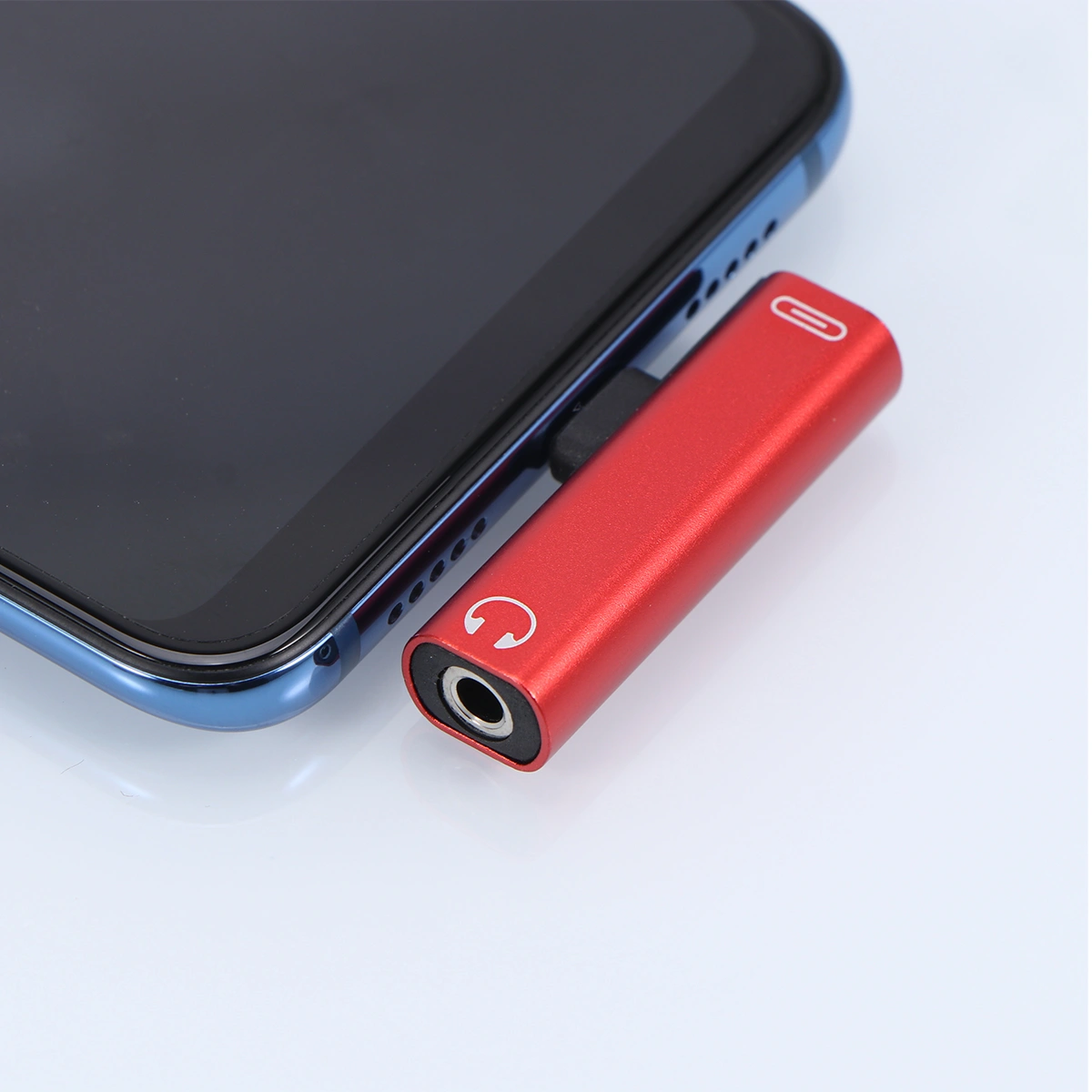 2PCS USB Type-C To 3.5mm Headphone Jack AUX Audio Cable Adapter Charging Converter for Phone (Red)