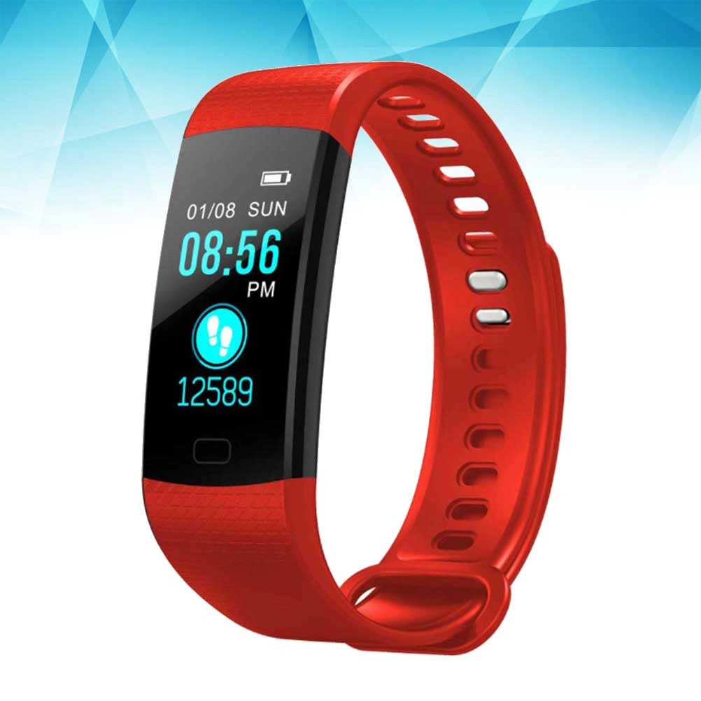 Fitness Fitness Watch Heart Rate Monitor Activity Smart Bracelet Pedometer Wristband (Red)
