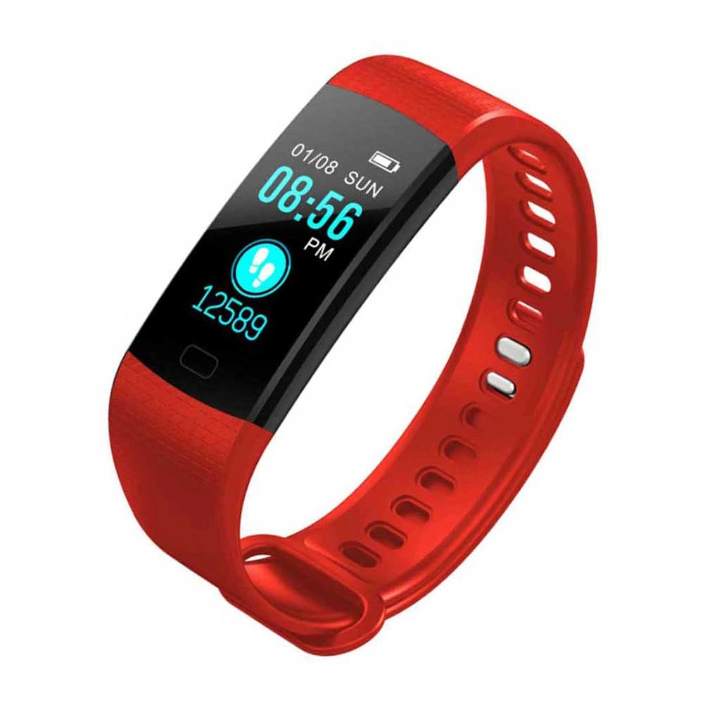 Fitness Fitness Watch Heart Rate Monitor Activity Smart Bracelet Pedometer Wristband (Red)