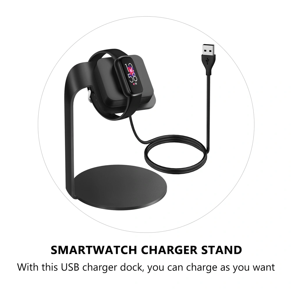 1 Pc Smartwatch Charging Base Fast Charging Cable Dock Stand Compatible for Luxe