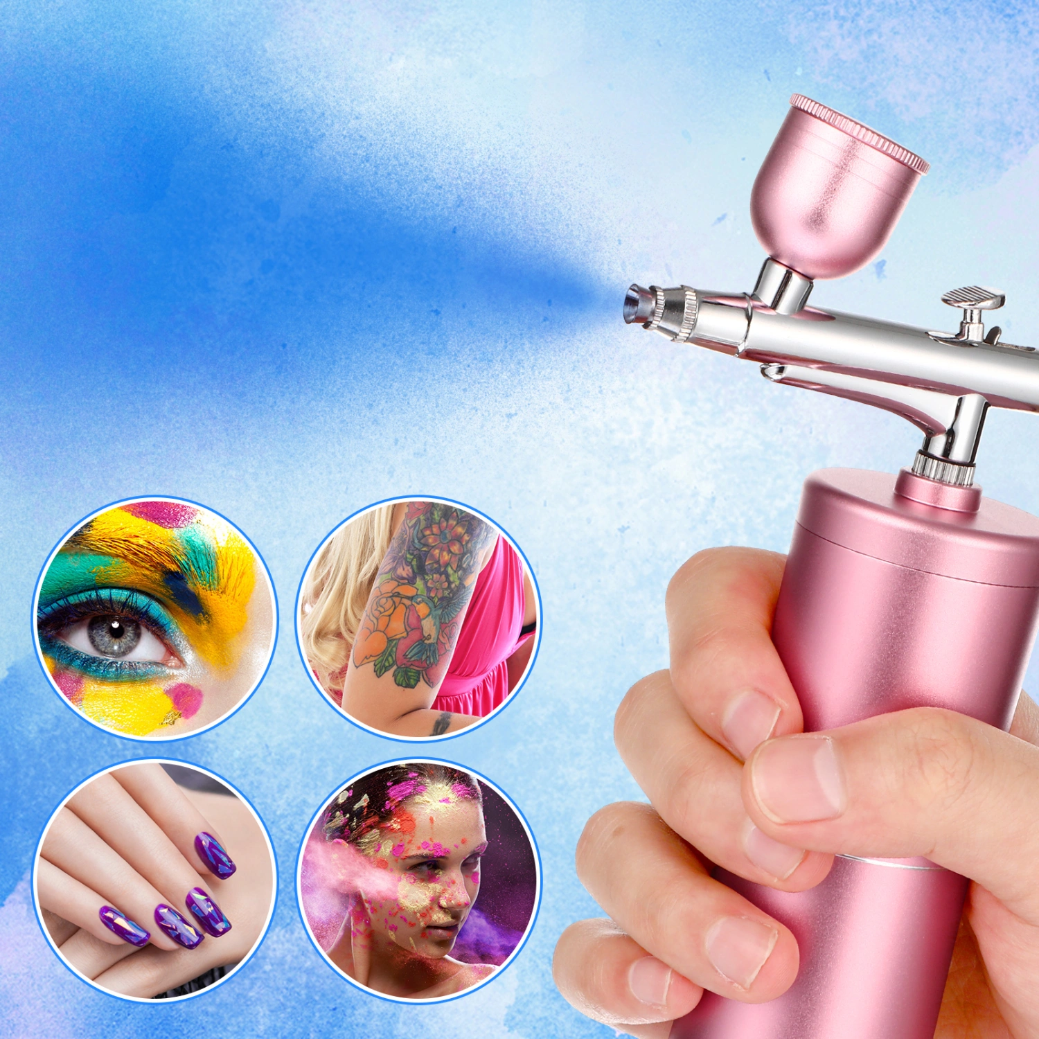 1 Set Multi-purpose Airbrush Oxygen Injector Practical Facial Mist Device