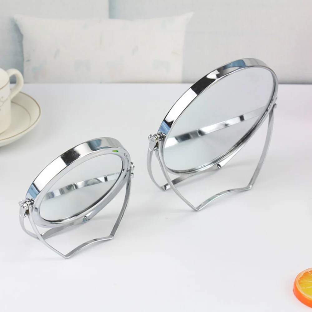 Metal Makeup Mirror Rotary Cosmetic Mirror Desktop Folding Mirror Metal Makeup Mirror