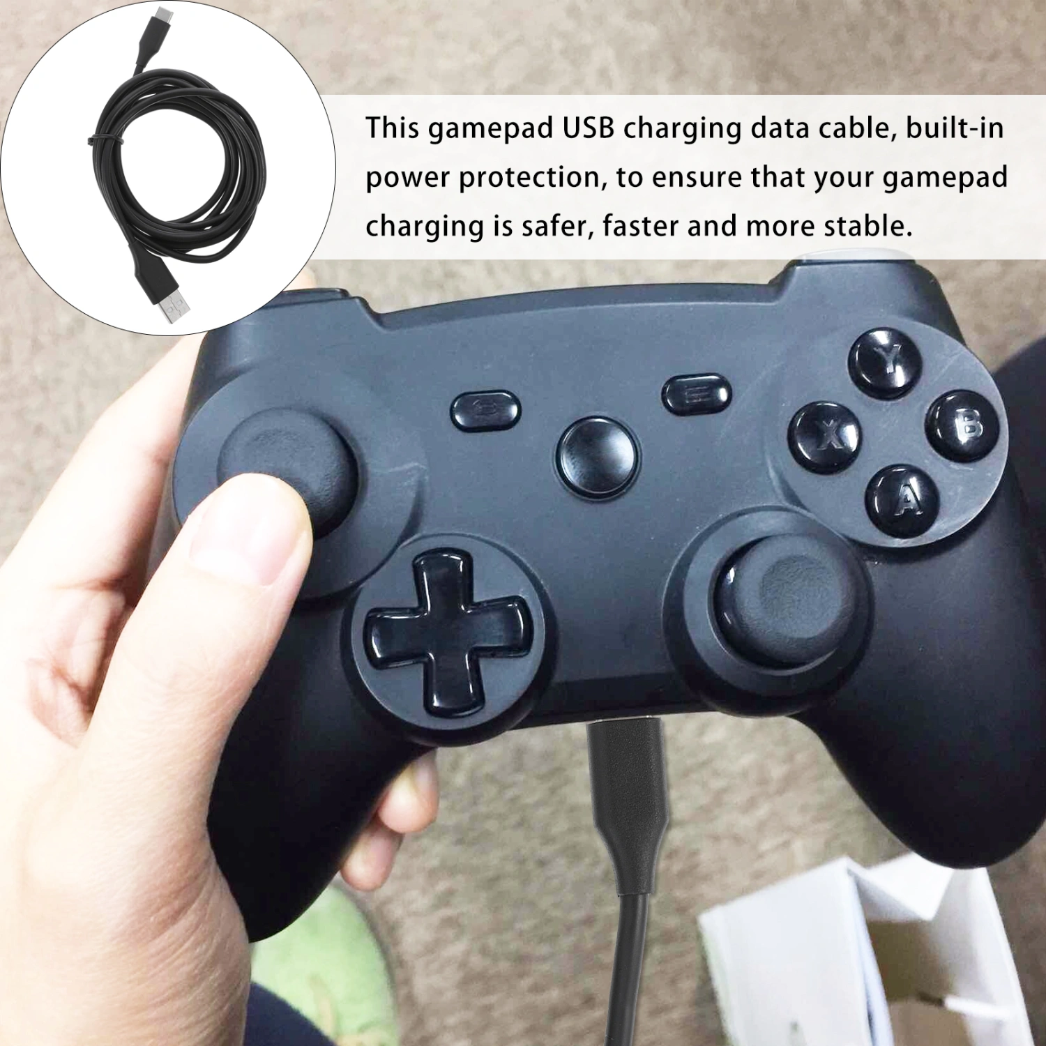 1pc Gamepad USB Data Cable Universal Charger Game Handle Charging Cable