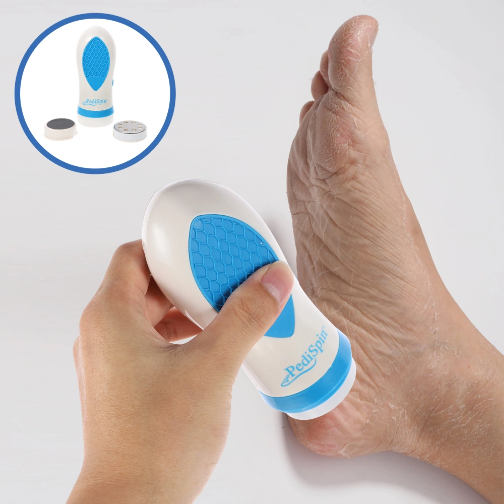 2 Pcs Portable Foot Grinders Electric Foot Grinders Practical Callus Remover (Blue)