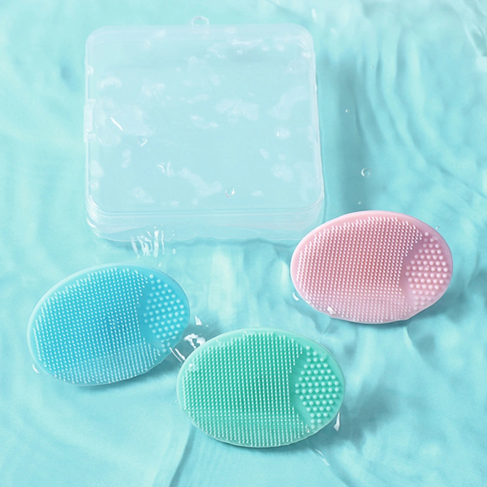 1 Set of Baby Bath Brush Silicone Massage Brush Silicone Scrubbers Cleaning Supplies