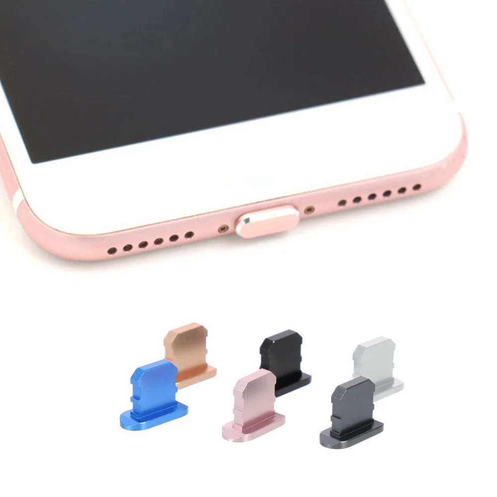 6pcs Charging Port Metal Plugs Dustproof Port Plugs Compatible with iPhone