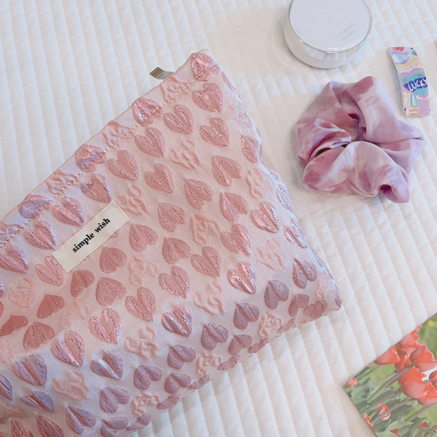 Cosmetic Bag Travel Makeup Storage Bag Lipstick Pouch Zipper Toiletry Pouch
