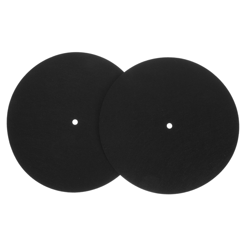 2Pcs Simple Vinyl Protective Pad for Phonograph Records Turntable Mats