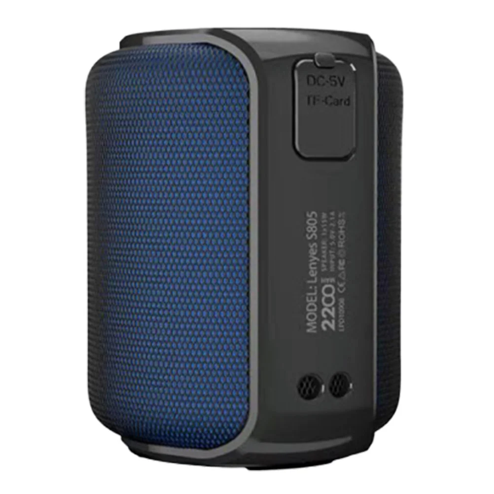 Waterproof Speaker Outdoor Stereo Wireless Speakers Portable Loudspeaker Waterproof and Drop-proof Audio for Home (Blue)