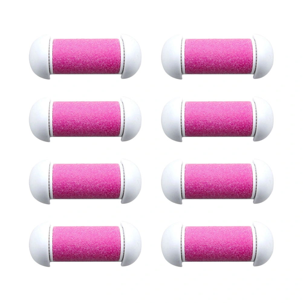 10pcs Foot Grinder Replacement Tool Foot Dead Skin Removal Roller Exfoliator Cuticles Callus Remover Head (Pink)
