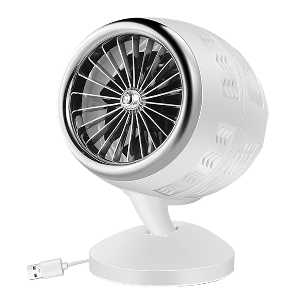 USB Desktop Cooling Fan Mini Cooling Fan Portable Air Conditioning Fan for Home Office (Silver)