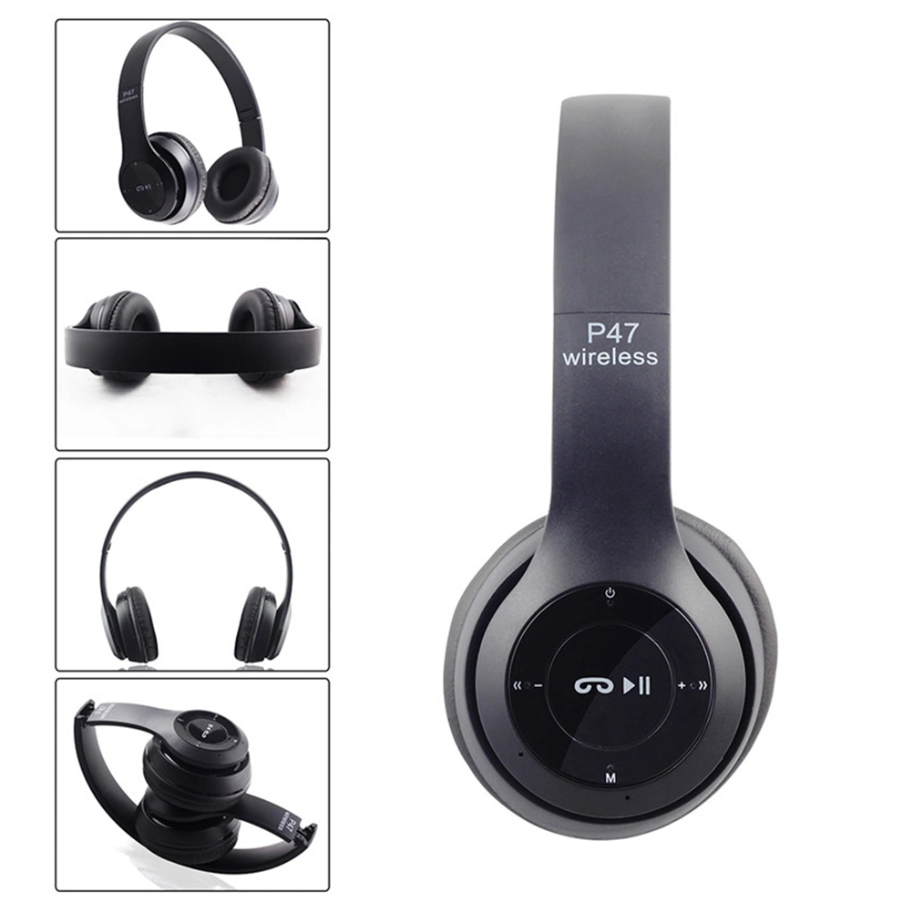 WirelessHeadset Foldable Lightweight Headphone for Tablets Smartphones Laptop Computer PC (White)
