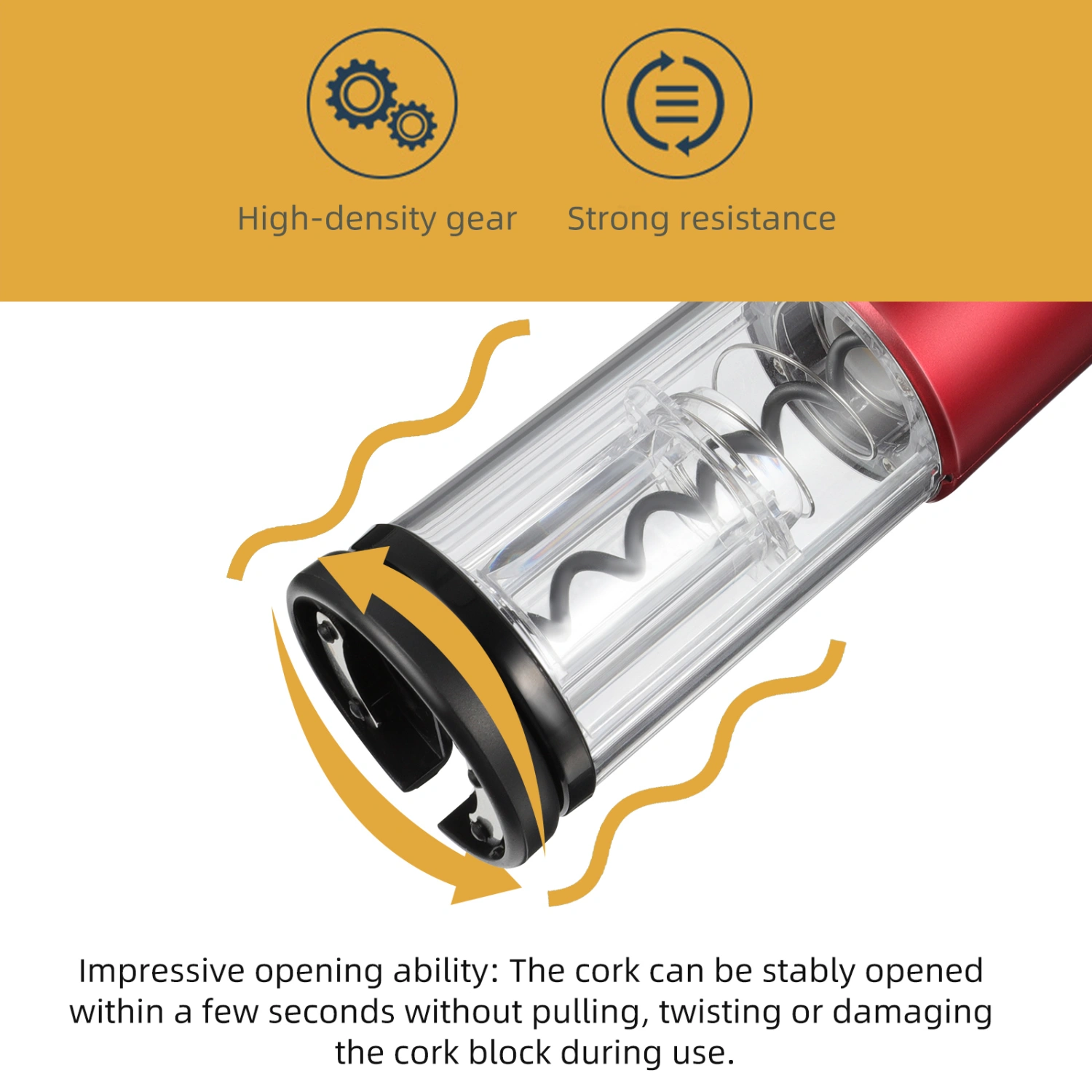 Wine Opener with Light Battery Powered Electric Bottle Corkscrew without Battery