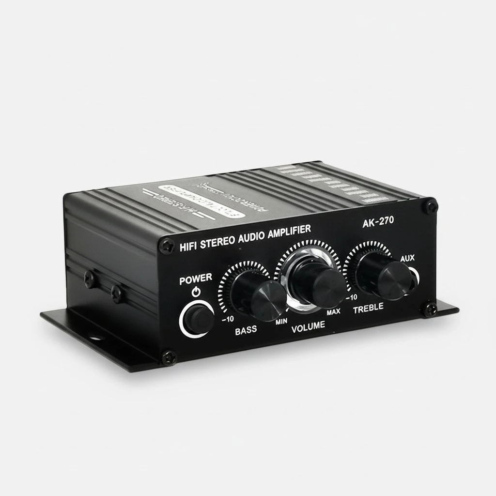 Audio Amplifier 12V Digital Audio Amp Dual Channels Bass Treble Amplifier