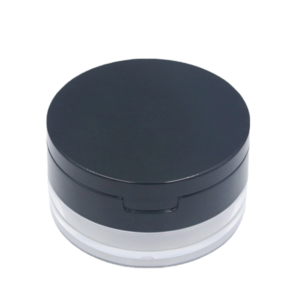 Portable Empty Makeup Loose Powder Box Bottle Plastic Refillable Cosmetic Powder Case Container with Mirror and Powder Puff