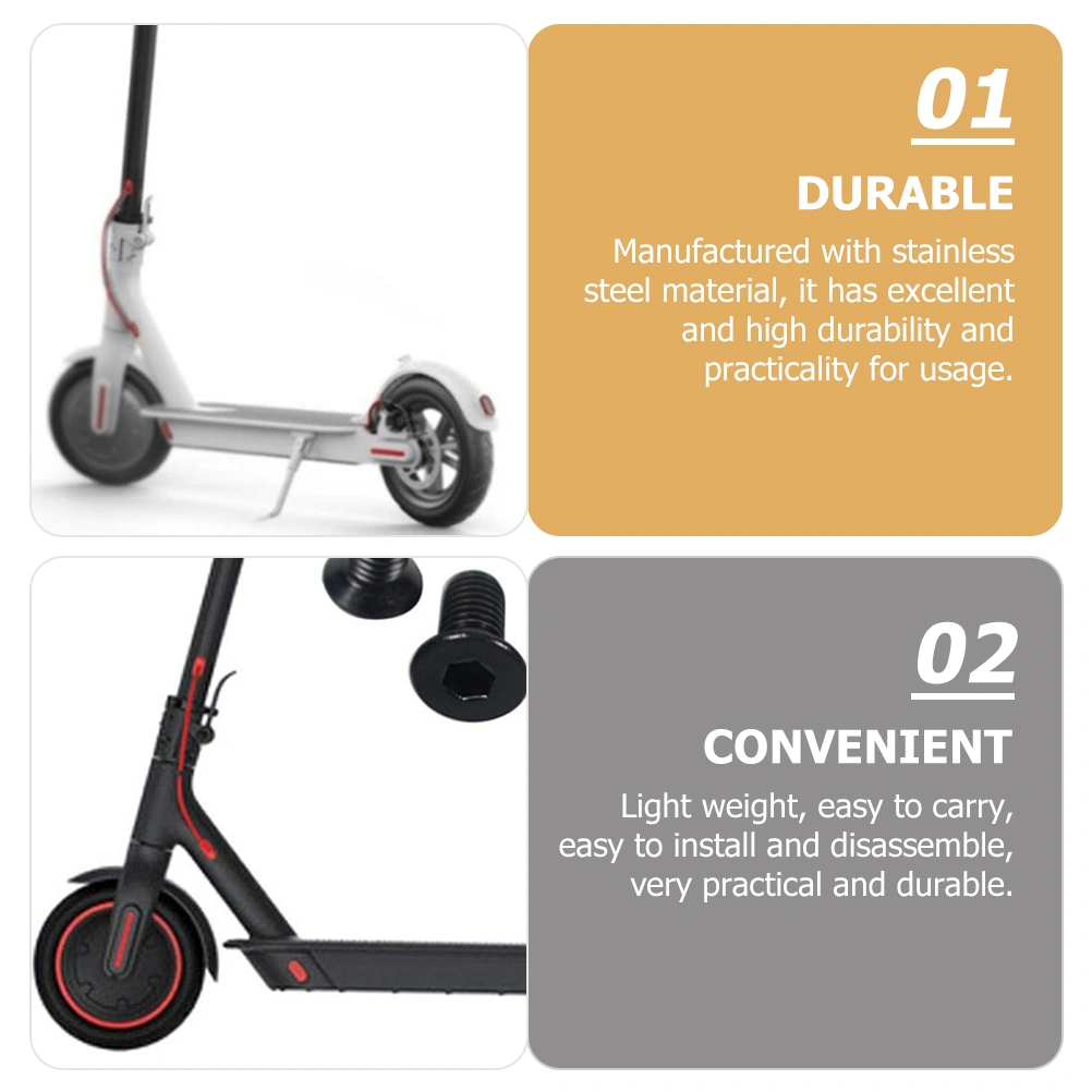 1 Set Scooter Handlebar Front Fork Screws and Hexagon Handle Set Accessories