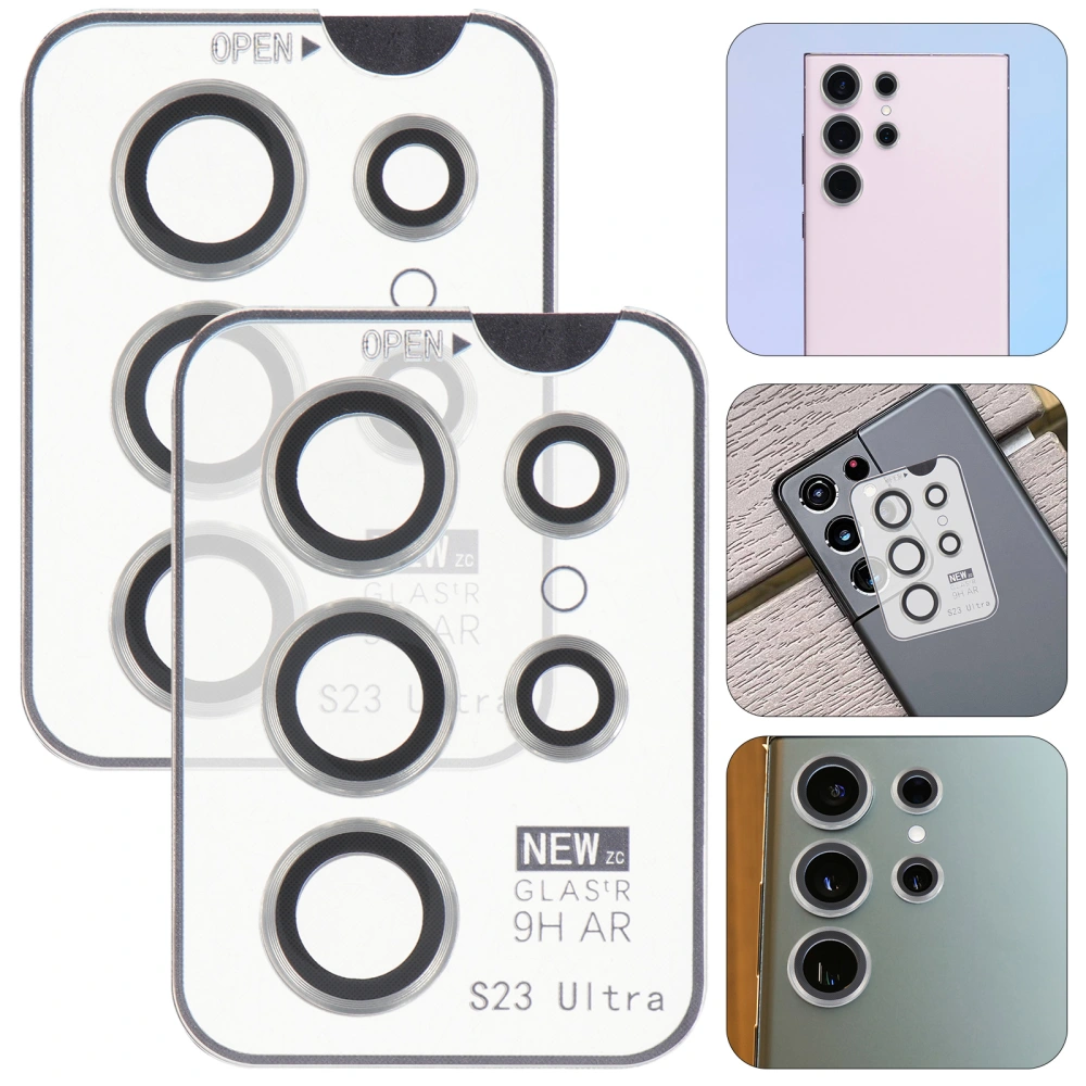 2 Set of Phone Camera Lens Scratch-Resistant Protectors Lens Covers Compatible with Galaxy S23 Ultra