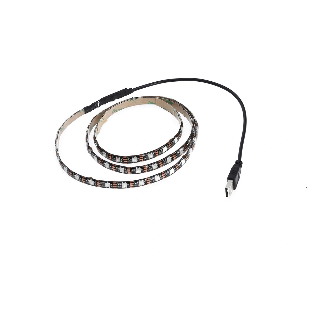 1m 5050 SMD Rope Light Waterproof Flexible RGB LED Strip Light with USB Control Cable for TV Closet Outdoor Lighting