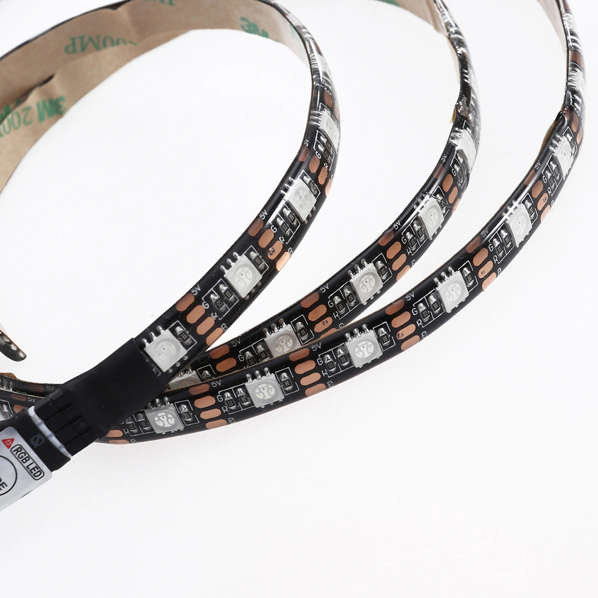 1m 5050 SMD Rope Light Waterproof Flexible RGB LED Strip Light with USB Control Cable for TV Closet Outdoor Lighting