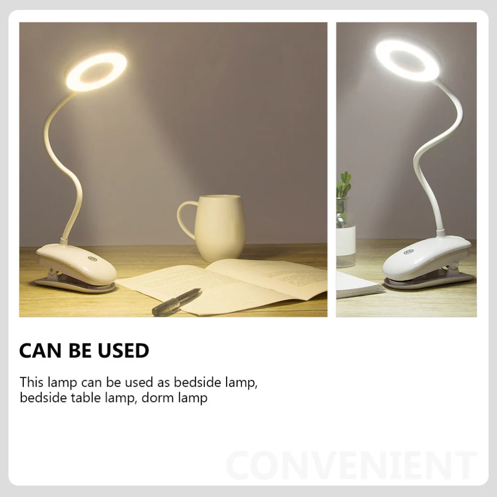 1 Set Adjustable Clip Led Desk Lamp Bedside Clip Lamp Reading Desk Lamp for Home