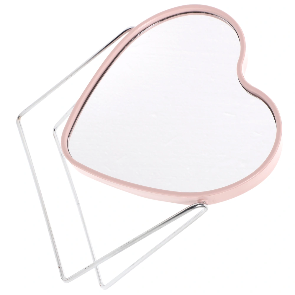 Tabletop Makeup Mirror Adjustable Double Sided Mirror Desk Heart Shape Mirror